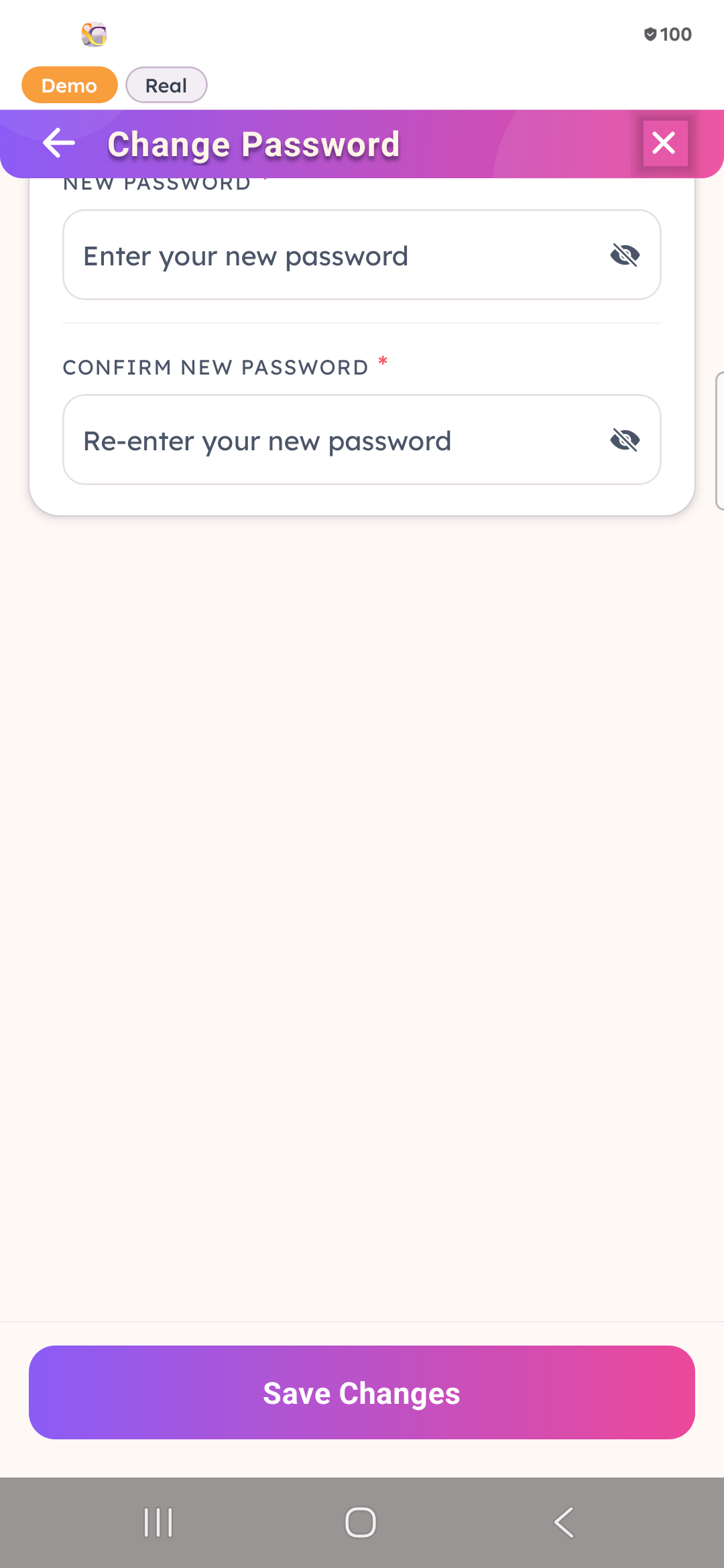 SquadGoo Change Password